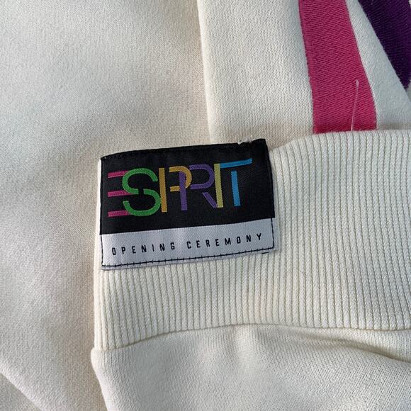 ESPRIT Cream Multi Color Embroidered Cotton Polyester Scarf - Picture 3 of 4
